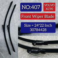 Front Wiper Blade Set (24'22 Inch) 30655210 30784428 31283773 31333413 6766480 Compatible with VOLVO XC90 I (275) & XC90 II (256) Tag No.407