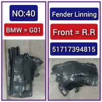 Rear Right Fender Liner 51717394815 Compatible With BMW X3 G01, F97 Tag-FE-40