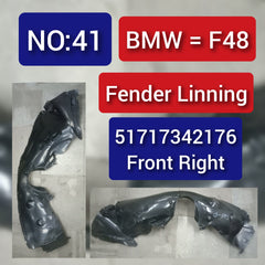 Front Right fender Liner 51717342176 Compatible With BMW X1 F48