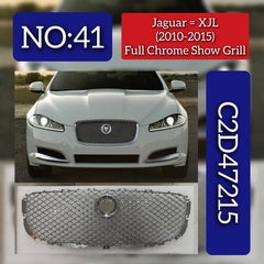 Full Chrome Show Grill C2D47215 Compatible With Jaguar XJL (2010-2015) Tag No.41