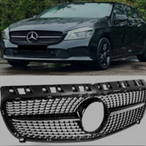 Diamond Black Show Grill Compatible With Mercedes Benz A-Class W176 (2012-16) Tag 22