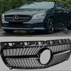 Diamond Black Show Grill Compatible With Mercedes Benz A-Class W176 (2012-16) Tag 22