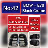 Kidney Grill Set 51137157688=R.H,& 51137157687=L.H Compatible With BMW X5 E70 Tag 42