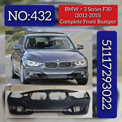Complete Front Bumper 51117393022 Compatible With BMW 3 Series F30 (2012-2015) Tag No.432