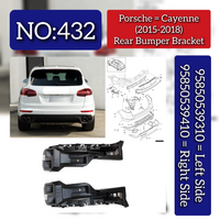 Rear Bumper Bracket Left 95850539310 Right 95850539410 Compatible With Porsche Cayenne (2015-2017) Tag No.432