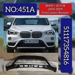 Front Lower Bumper Complete 51117354816 Compatible With BMW X1 (F48) (2016-2019) Tag No.451A