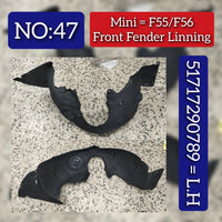 Front Left fender Liner 51717290789 Compatible With MINI COOPER F55 F56