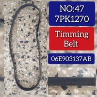 Belt 7PK1270 022145933F 06E903137AB 31110-PRA-013 Compatible With AUDI A4 B8 (8K2) | A4 / S4 & A5 Sportback (8TA) | A5 / S5 & A6 C6 (4F2) | A6 / S6 & Q7 (4LB)Tag-BEL-47