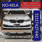 Front Bumper With 4 Senson Hole 51117427440 Compatible With BMW 5 Series (G30) (2016-2020) Tag No.481A