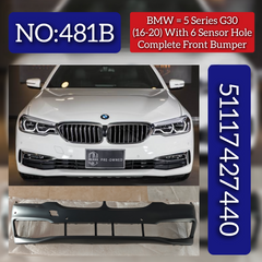 Front Bumper With 6 Senson Hole 51117427440 Compatible With BMW 5 Series (G30) (2016-2020) Tag No.481B