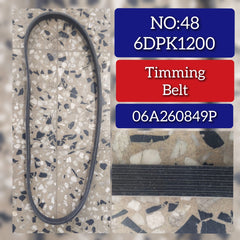 Belt 6DPK1200 06A260849 06A260849B 06A260849C 06A260849E Compatible With SKODA OCTAVIA I (1U2) OCTAVIA I Combi (1U5) & VW NEW BEETLE (9C1, 1C1) Tag-BEL-48