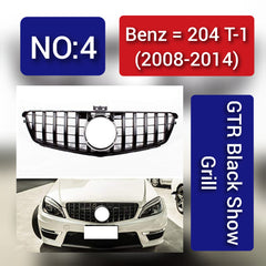 Black Show Grill Compatible With Compatible With Mercedes Benz C-CLASS 204 T-1 (2008-2014) GTR Tag 4