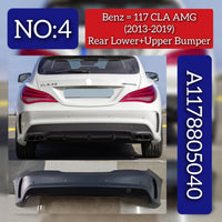 Rear Lower+Upper Bumper A1178805040 Compatible With MERCEDES-BENZ E CLASS C207 2016-2019 No :- 4