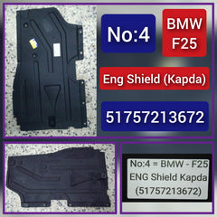 Underbody Paneling Front Right 51757213672 Compatible with BMW X3 F25 Tag No.4