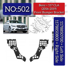 Front Bumper Brackets Left 1178850700 & Right 1178850800 Compatible With Mercedes-Benz CLA C11 (2016-2019) Tag No.502