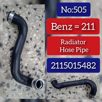 Turbo Radiator Hose 2115015482 A2115015482 Compatible With Mercedes Benz W211 Tag No.505