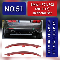 Rear Bumper Reflector Compatible With BMW 7 Series F01 F02 Rear Bumper Reflector Left 63147311179 & Right 63147311180 Tag-RB-51