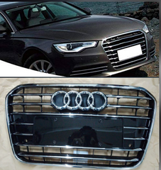 Show Grill  Compatible With  Audi A6 C7(2012-15) Original Shiny Chrome Tag 51
