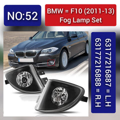 Fog Lamp Fog Light Compatible With BMW 5 Series F10 2011-2013 Fog Lamp Fog Light Left 63177216887 & Right 63177216888 Tag-FO-52