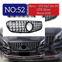 GTR Silver Chrome Show Grill Compatible With Mercedes Benz GLC X253(2016-2019 ) Tag 52
