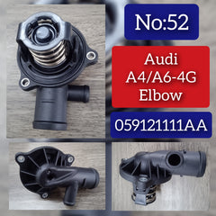 Engine Thermostat Elbow 059121111AA 059121111N Compatible With AUDI A4 Tag No.52