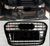 Show Grill Compatible With Audi A6 C7 (2012-15) Original Shiny Black Tag 52