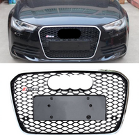 RS6 Black And Chrome Honeycomb Show Grill Compatible With Audi Audi = A6 (2012-15) Tag No.53
