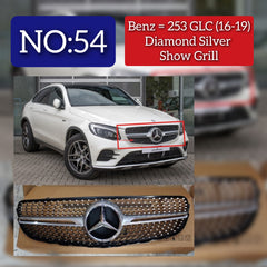 Diamond Silver Chrome Show Grill Compatible With Mercedes Benz GLC X253 (2020-2022) Tag 54
