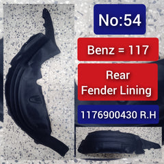 Rear Right Fender Liner 1176900430 Compatible With MERCEDES-BENZ CLA C117 Tag-FEM-54