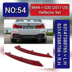 Rear Bumper Reflector Compatible With BMW 5 Series G30 Rear Bumper Reflector Left 63147388765 & Right 63147388766 Tag-RB-54