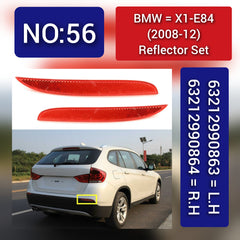 Rear Bumper Reflector Compatible With BMW X1 E84 2010-2012 Rear Bumper Reflector Left 63212990863 63142990863 & Right 63212990864 63142990864 Tag-RB-56