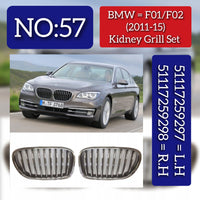 Kidney Grill Set Left 51117259297 & Right 511172595298 Compatible With BMW F01/F02 (2011-2015) Tag No.57