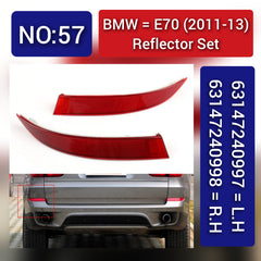 Rear Bumper Reflector Compatible With BMW X5 E70 LCI Rear Bumper Reflector Left 63147240997 & Right 63147240998 Tag-RB-57
