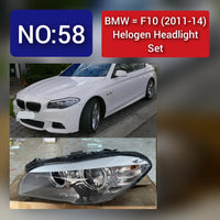 Headlight Headlamp Left Headlight Headlamp Left 63117203241 & Right 63117203242 (Without Blaster) Compatible With BMW 5 Series F10 (2011-14) Helogen Tag No.58