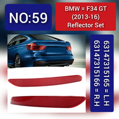 Rear Bumper Reflector Compatible With BMW 3 Series F34 GT Rear Bumper Reflector Left 63147315165 & Right 63147315166 Tag-RB-59