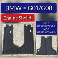 Underbody Shield Panel Left 51757394745 Compatible with BMW X3 G01 & G08 Tag No.6