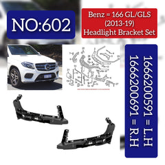 Front Bumper Bracket Right 1666200691 Compatible With MERCEDES-BENZ W166 Tag No.602