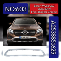 Front Bumper Center Chrome 2538851625 A2538851625 Compatible With Mercedes Benz W253 GLC (2016-19) Tag NO.603