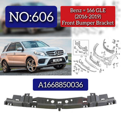 Front Bumper Bracket A1668850036 1668850036 Compatible With Mercedes Benz (W166) GLE-Class (2016-2019) Tag No.606