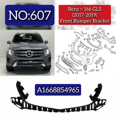 Front Bumper Bracket A1668854965 1668854965 Compatible With Mercedes Benz (W166) GLS-Class (2017-2019) Tag No.607