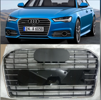 Show Grill Compatible With Audi A6 C7 Facelift(2016-18) Shiny Silver Chrome(Big Number Plate) Tag 61