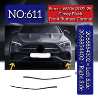 Front Bumper Chrome Left 2068854302 Right 2068854405 Compatible With Mercedes Benz = 206 (2022-25) Tag No: 611