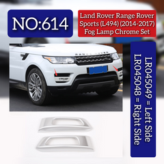 Silver Fog Lamp Chrome Right LR045048 & Left LR045049 Compatible With Land Rover Range Rover Sport - L494 (2014-2017) Tag No.614 (2014-2017)