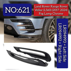 Fog Lamp Chrome Right LR094992 & Left LR094993 Compatible With Land Rover Range Rover Velar - L560 (2017-2024) Tag No.621
