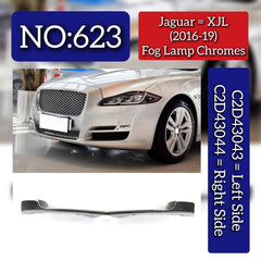Fog Lamp Chromes Left C2D43043 & Right C2D43044 Compatible With Jaguar XJL (2016-2019) Tag No.623