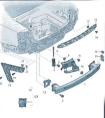 Rear Bumper Bracket Left 4G5807393 & Right 4G5807394 Compatible With AUDI A6 C7 (4G2, 4GC) | A6 / S6 2012-2015 NO:- 63