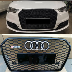Show Grill Compatible With  Audi A6 C7 Facelift(2016-18) RS6 Black Chrome