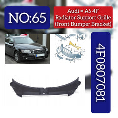Radiator Support Grille (Front Bumper Bracket) 4F0807081 Compatible With AUDI A6 4F No:- 65