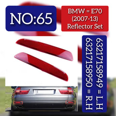 Rear Bumper Reflector Compatible With BMW X5 E70 2007-2013 Rear Bumper Reflector Left 63217158949 & Right 63217158950 Tag-RB-65