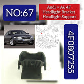 Headlight Bracket Headlight Support 4F0807255 Compatible with Audi A6 4f No:- 67